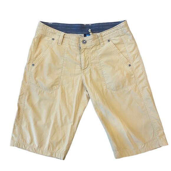 Kuhl Kendra Capri Pants SAMPLE Womens 6 Drawtring Emroidered Stretch Long Shorts - Picture 1 of 7